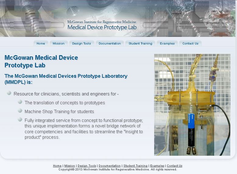 McGowan Medical Devices Prototype Laboratory 